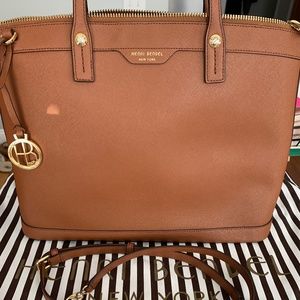 Henri Bendel West 57 large brown satchel